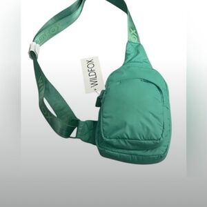Wildfox 💋 Logo Crossbody-Sling Bag (Aquamarine 🩵💚)
